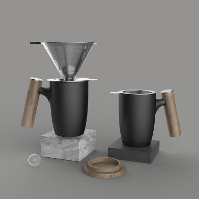 مجموعة تقطير مع قمع ستيل